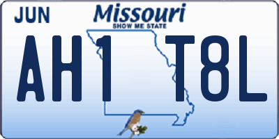 MO license plate AH1T8L