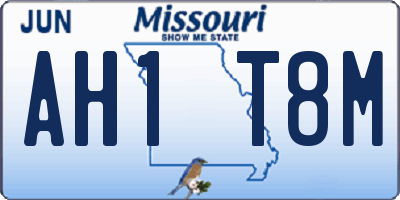 MO license plate AH1T8M