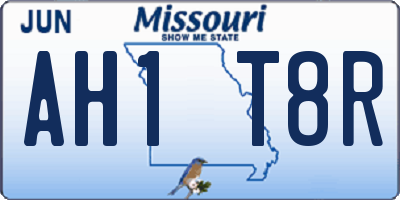 MO license plate AH1T8R