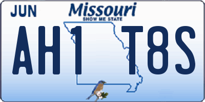 MO license plate AH1T8S