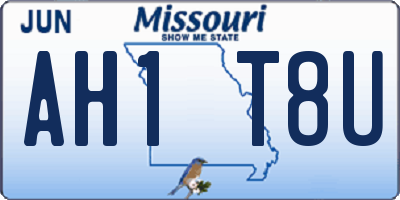 MO license plate AH1T8U