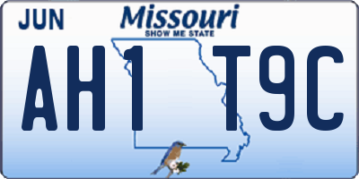 MO license plate AH1T9C
