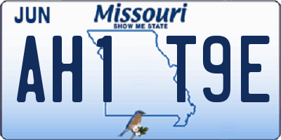 MO license plate AH1T9E