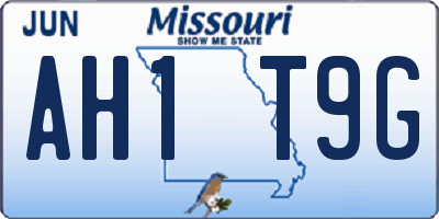 MO license plate AH1T9G