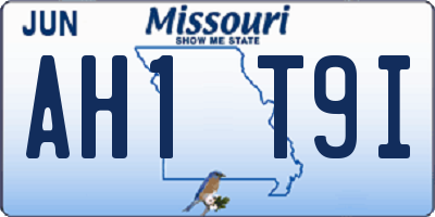 MO license plate AH1T9I