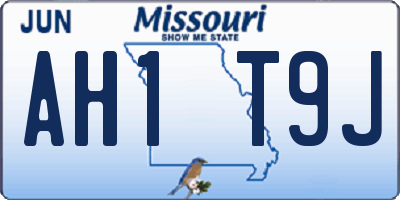 MO license plate AH1T9J