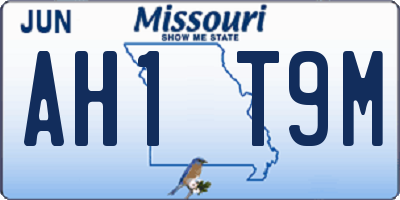 MO license plate AH1T9M