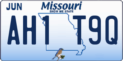 MO license plate AH1T9Q