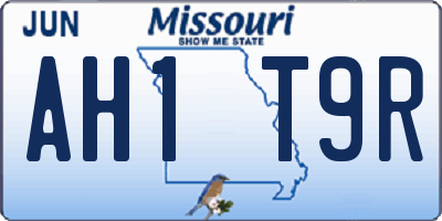 MO license plate AH1T9R