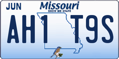 MO license plate AH1T9S