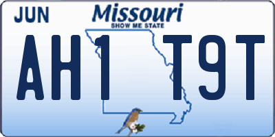 MO license plate AH1T9T