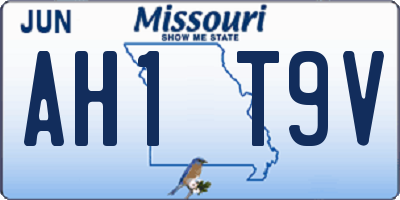 MO license plate AH1T9V