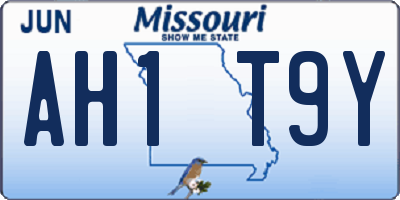 MO license plate AH1T9Y