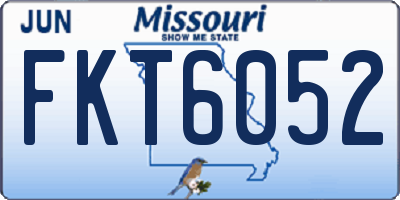 MO license plate FKT6052