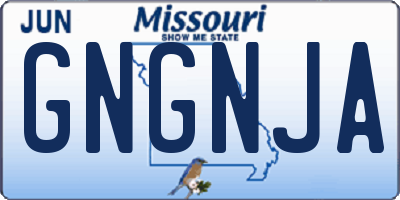 MO license plate GNGNJA