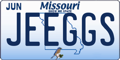 MO license plate JEEGGS
