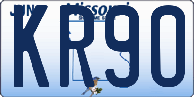 MO license plate KR9O