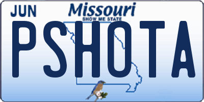 MO license plate PSHOTA