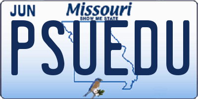 MO license plate PSUEDU