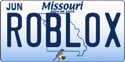 MO license plate ROBLOX