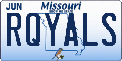 MO license plate RQYALS