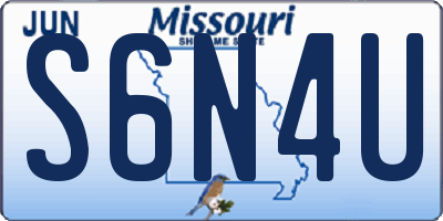 MO license plate S6N4U