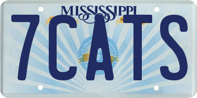 MS license plate 7CATS