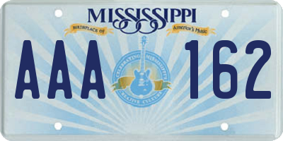 MS license plate AAA162