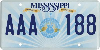 MS license plate AAA188