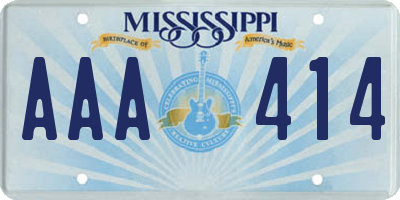 MS license plate AAA414