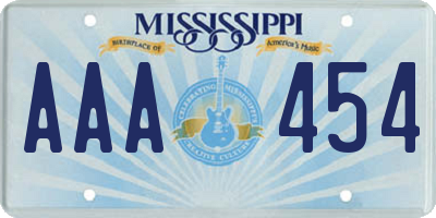 MS license plate AAA454