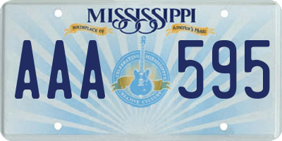 MS license plate AAA595