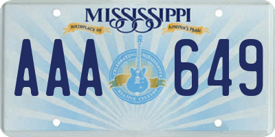 MS license plate AAA649