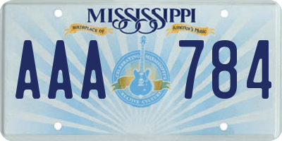 MS license plate AAA784