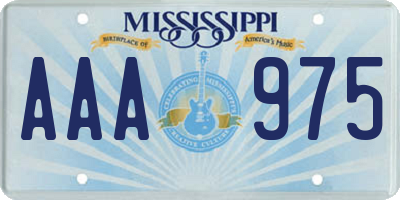 MS license plate AAA975