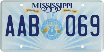 MS license plate AAB069