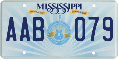 MS license plate AAB079