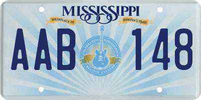 MS license plate AAB148