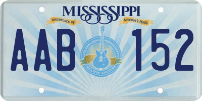 MS license plate AAB152