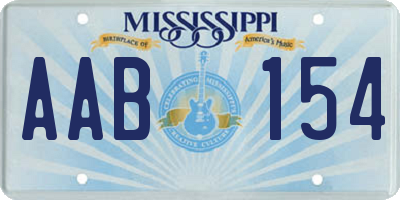 MS license plate AAB154