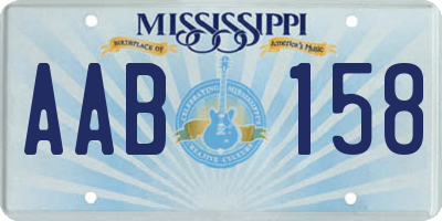 MS license plate AAB158