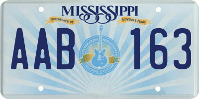 MS license plate AAB163