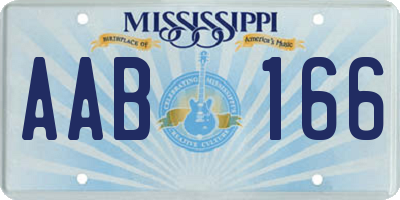 MS license plate AAB166