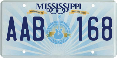 MS license plate AAB168