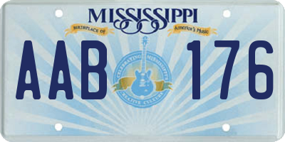 MS license plate AAB176