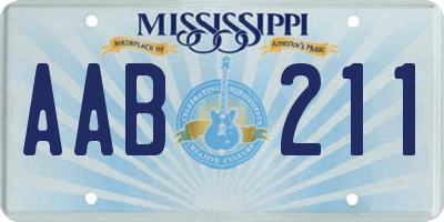 MS license plate AAB211