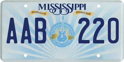 MS license plate AAB220