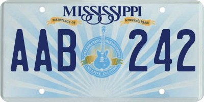 MS license plate AAB242
