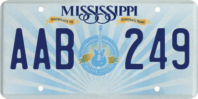 MS license plate AAB249