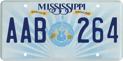 MS license plate AAB264